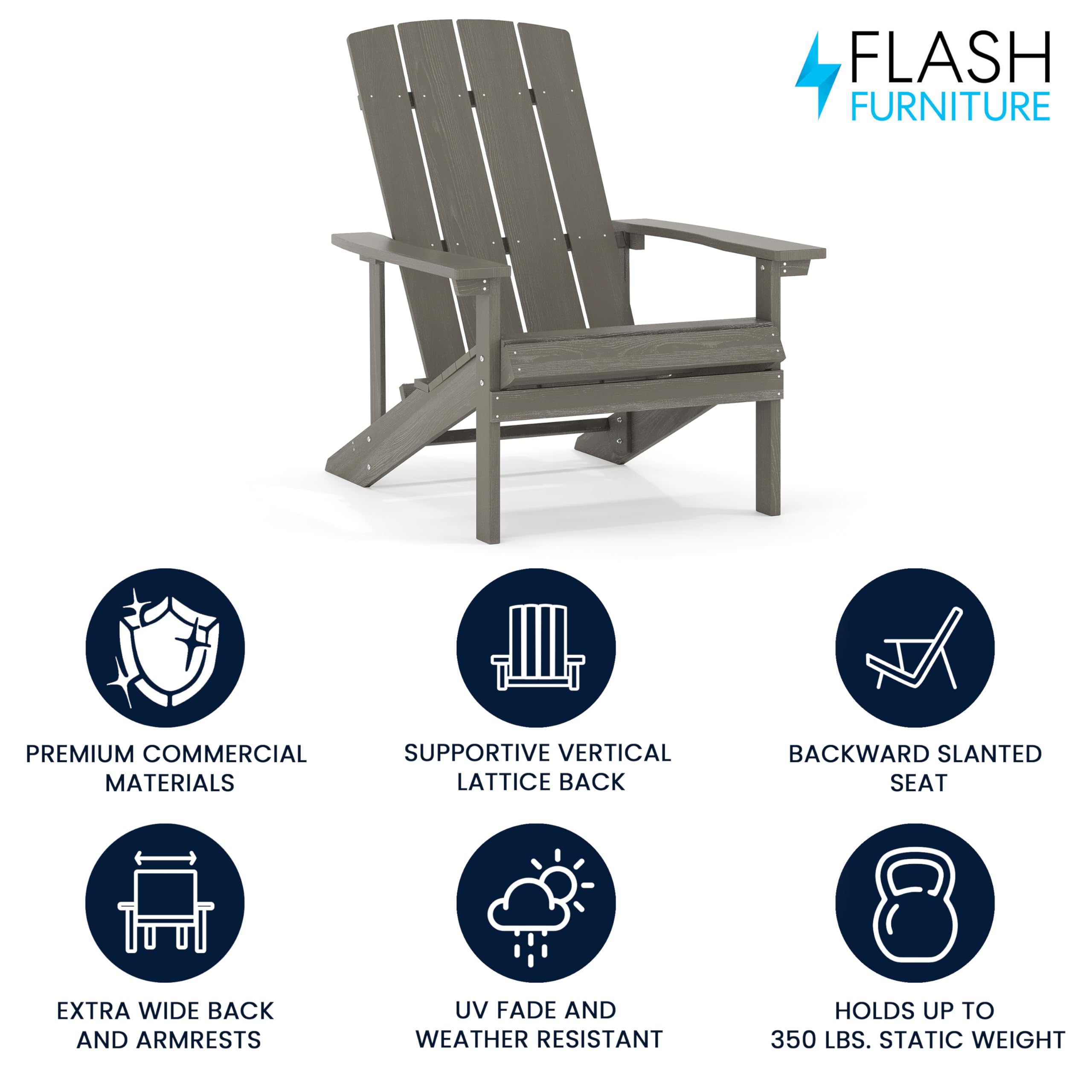 Flash Furniture gray chair side profile highlighting slanted seat and ergonomic posture