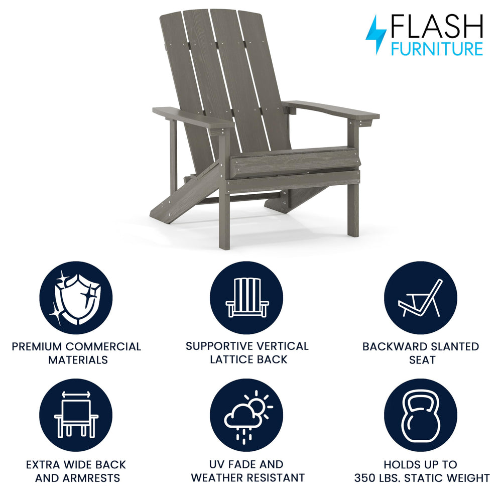 Flash Furniture gray chair side profile highlighting slanted seat and ergonomic posture
