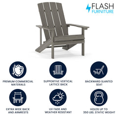 Flash Furniture gray chair side profile highlighting slanted seat and ergonomic posture