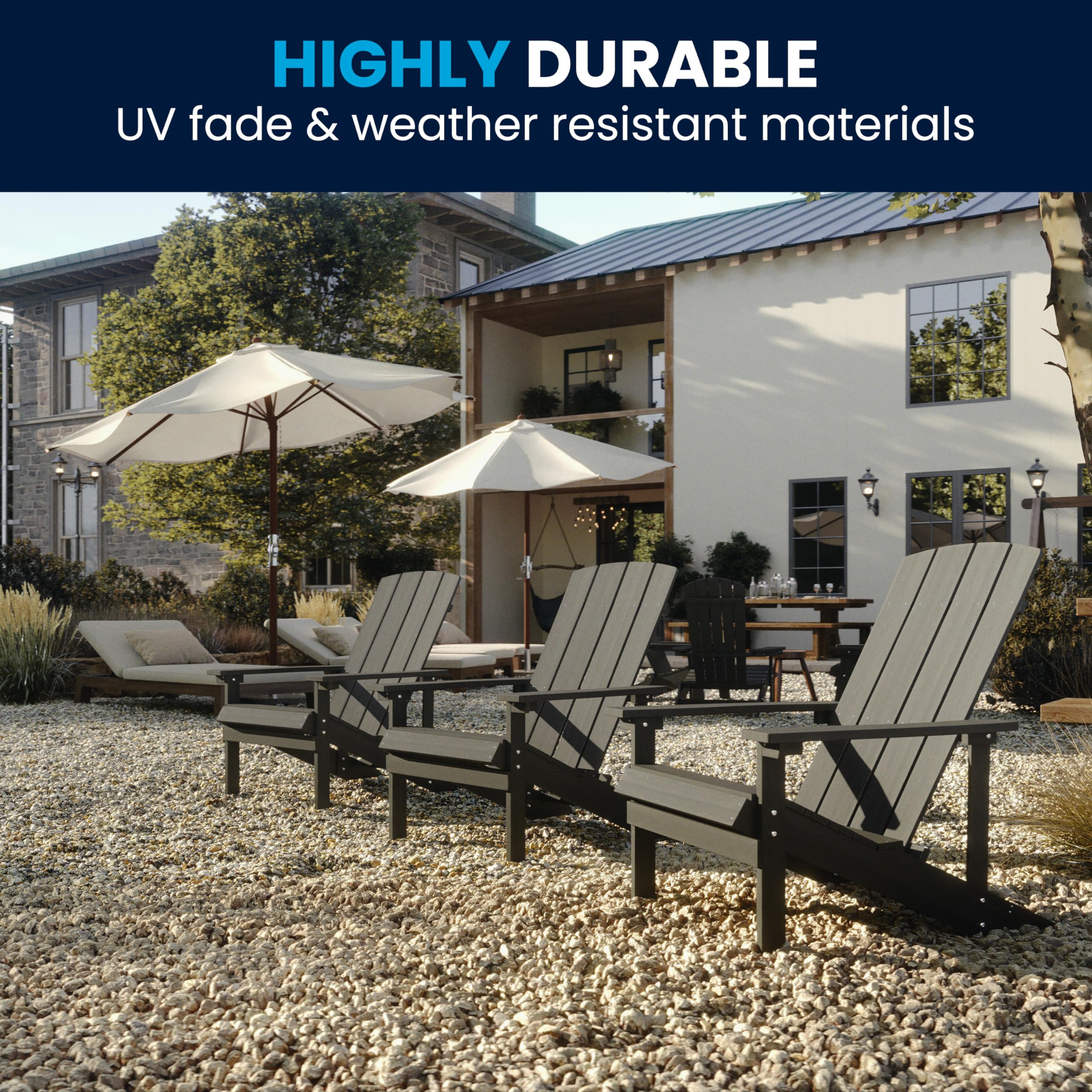 Flash Furniture two chairs stacked for compact storage showing space-saving option