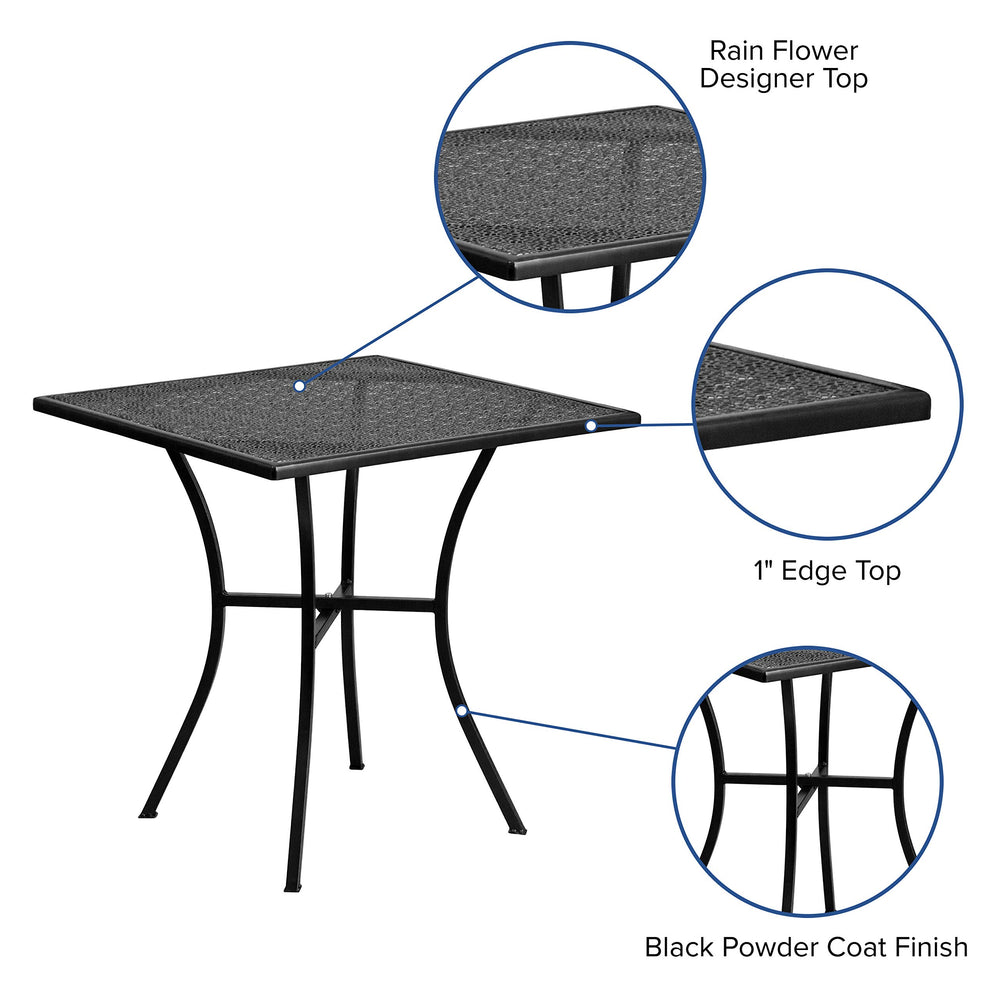 Flash Furniture angled legs close-up showing sturdy joints and stable support