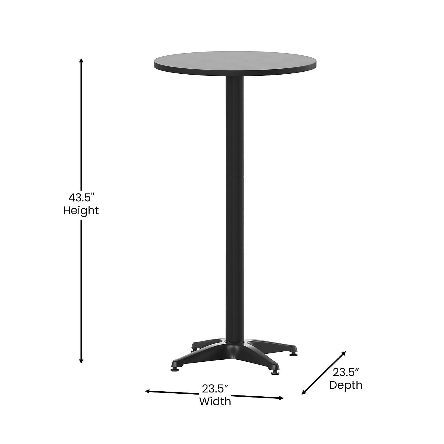 Flash Furniture base and column close-up providing stable support and durability