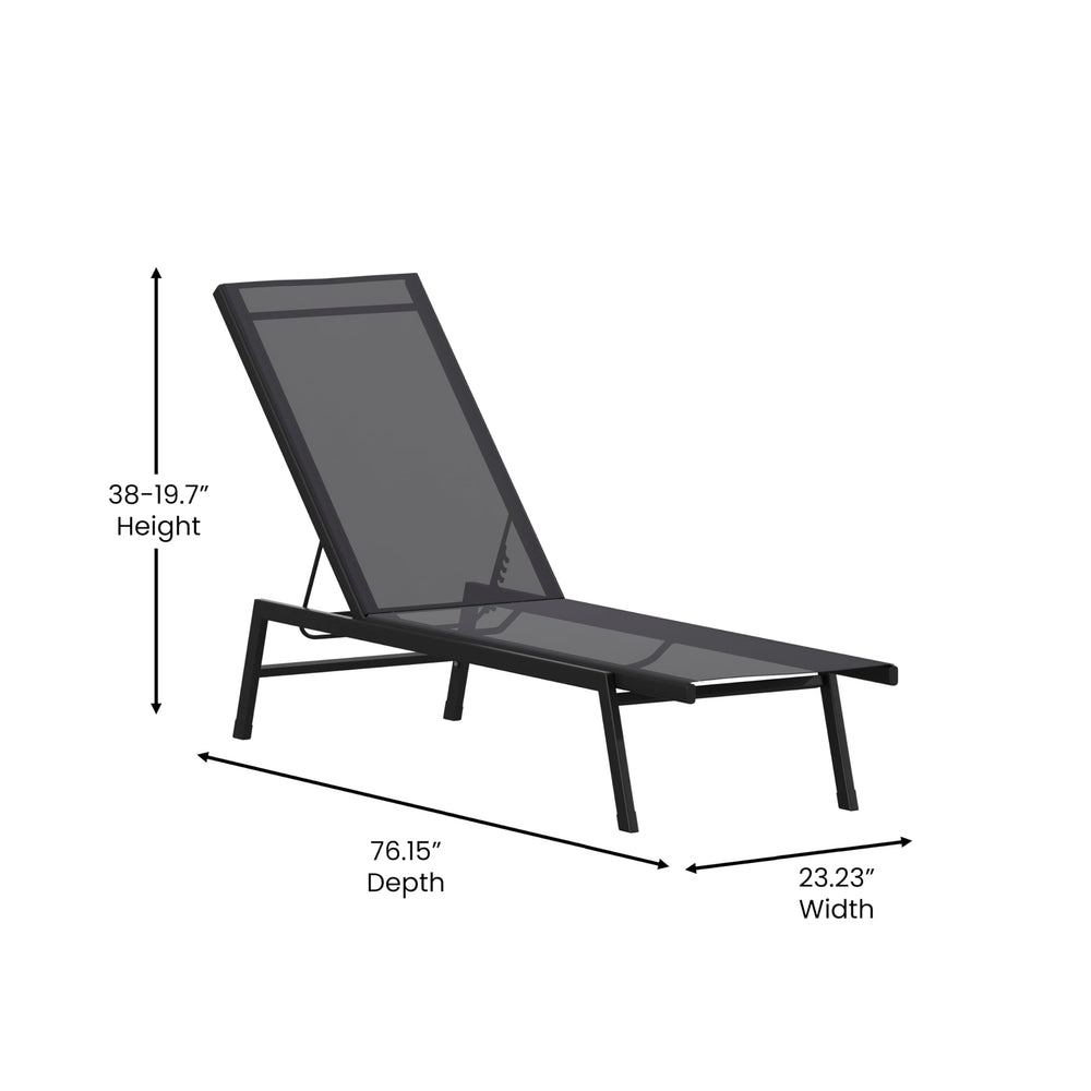Flash Furniture Brazos folded for compact storage and easy portability