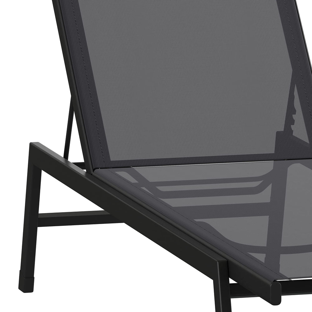 Flash Furniture Brazos placed poolside demonstrating quick-dry outdoor use