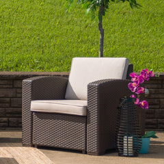 Flash Furniture side profile highlighting curved arms and deep seating for relaxed posture