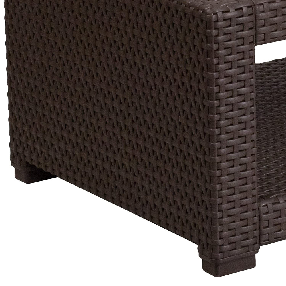 Flash Furniture coffee table styled in patio set offering functional surface