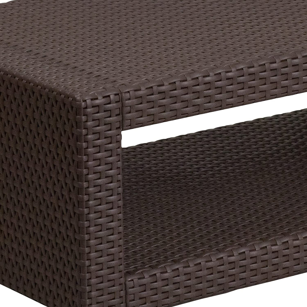 Flash Furniture shown next to sofa for scale and seating compatibility