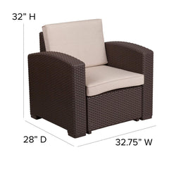 Flash Furniture cushion zipper detail showing removable cover for easy cleaning