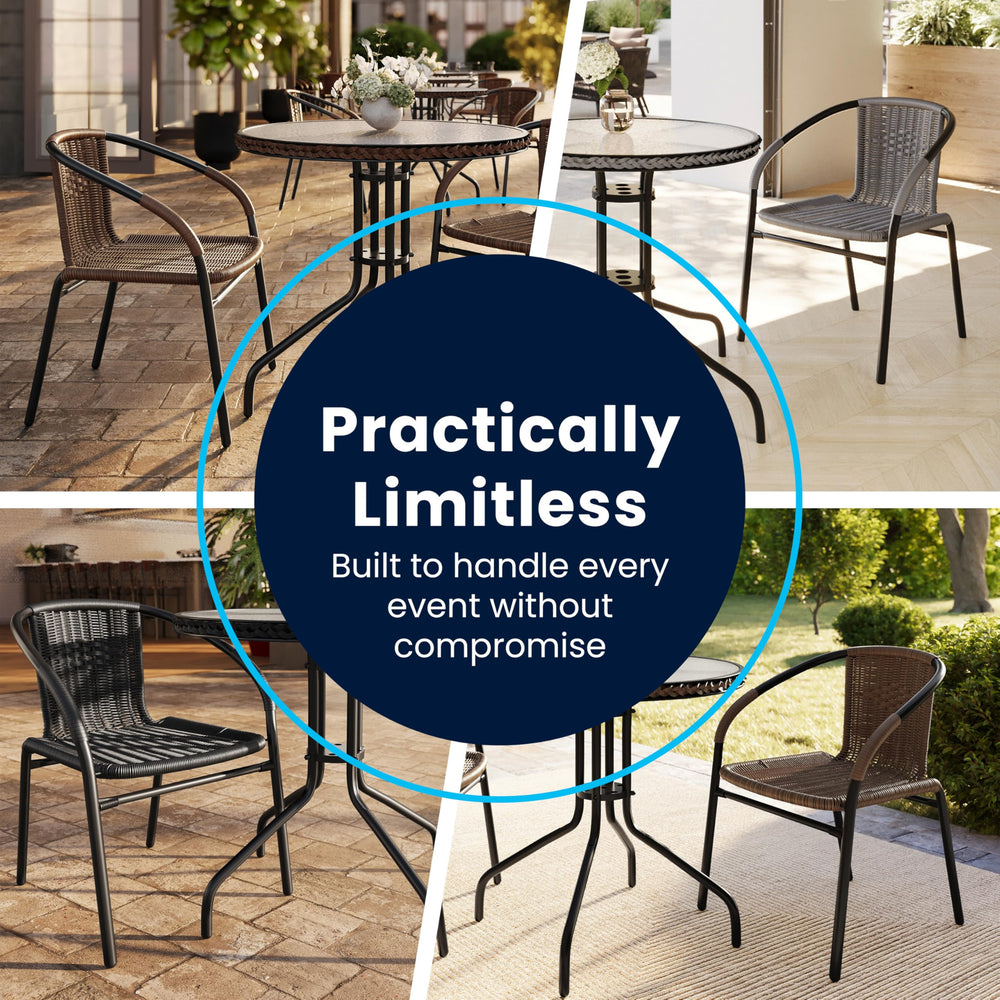 Flash Furniture metal frame and cross brace detail highlighting reinforced stability