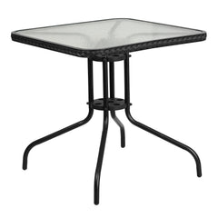 Flash Furniture front view of square table showing clean modern silhouette and stability
