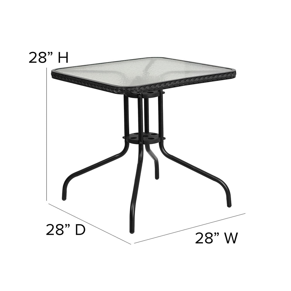 Flash Furniture leg frame and protective glide showing sturdy base and floor protection