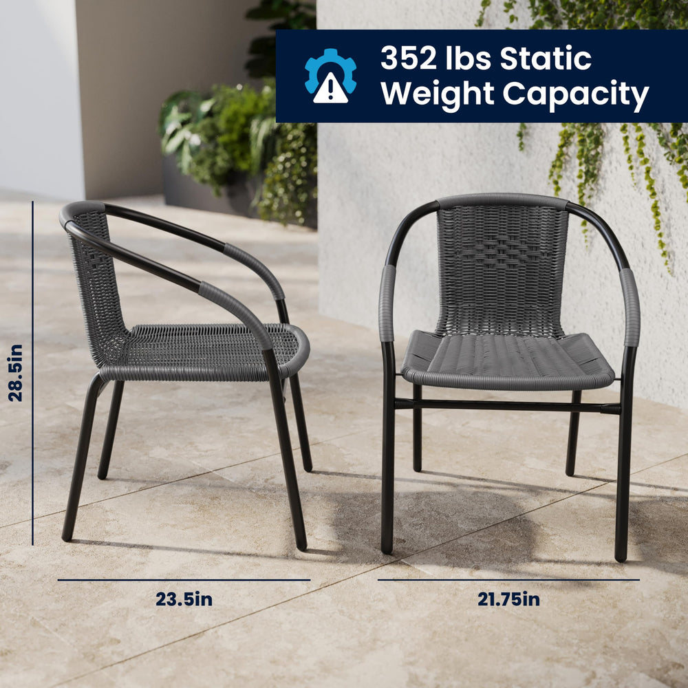 Flash Furniture patio breakfast setup illustrating outdoor dining versatility and style