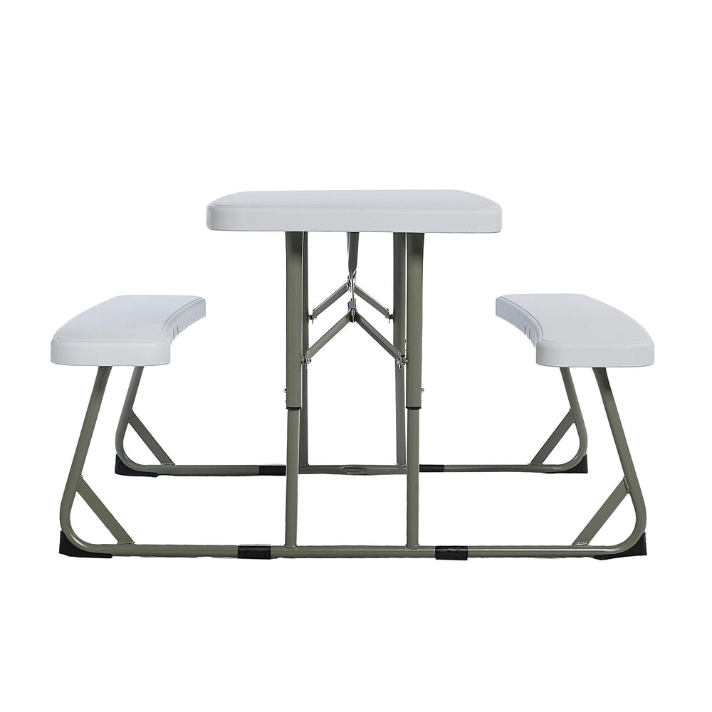 Flash Furniture lifestyle playroom view with kids using table for crafts and snacks