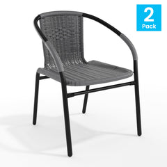 Flash Furniture close-up of woven rattan texture highlighting durable crafted detail