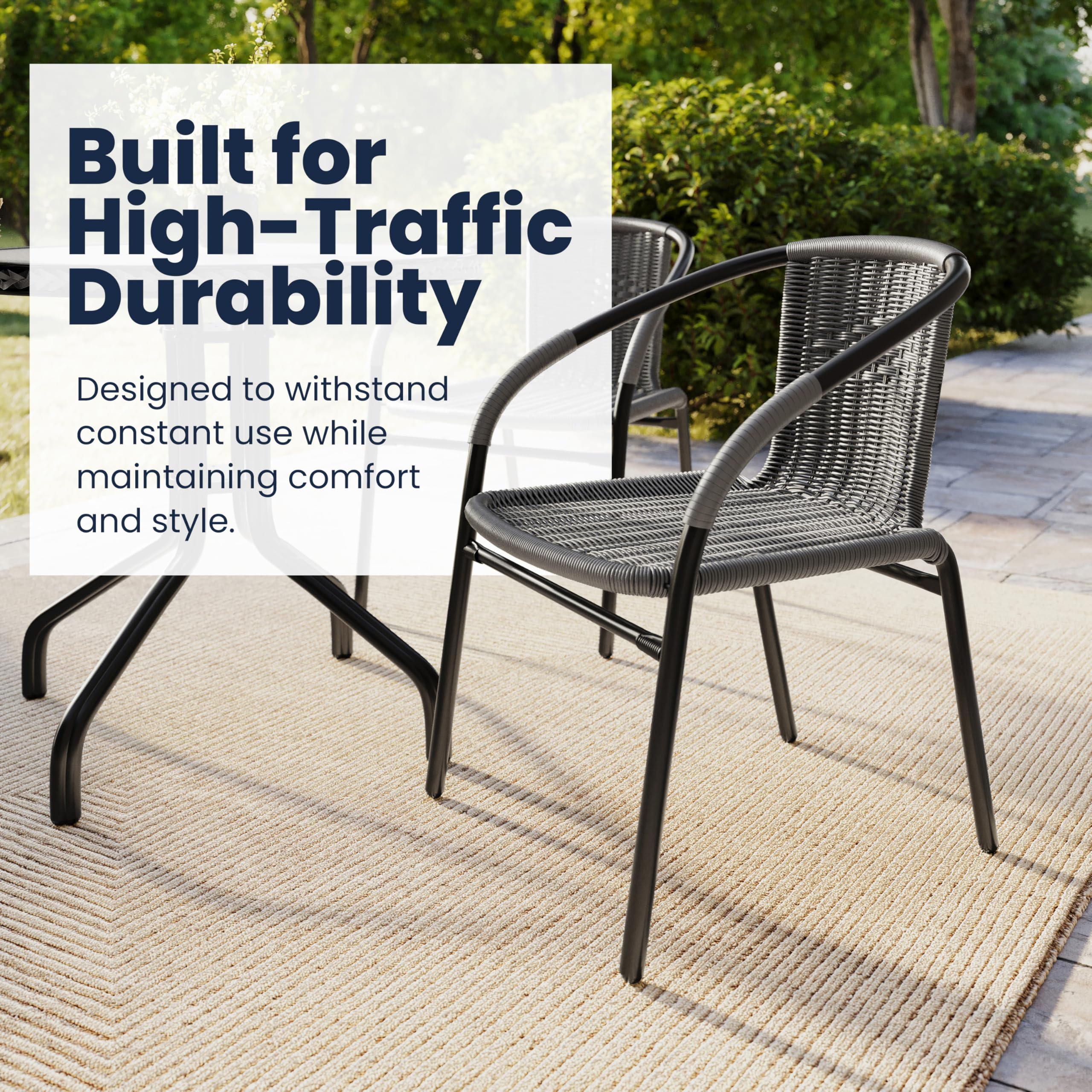 Flash Furniture chair floor glide protecting indoor flooring from scratches and scuffs