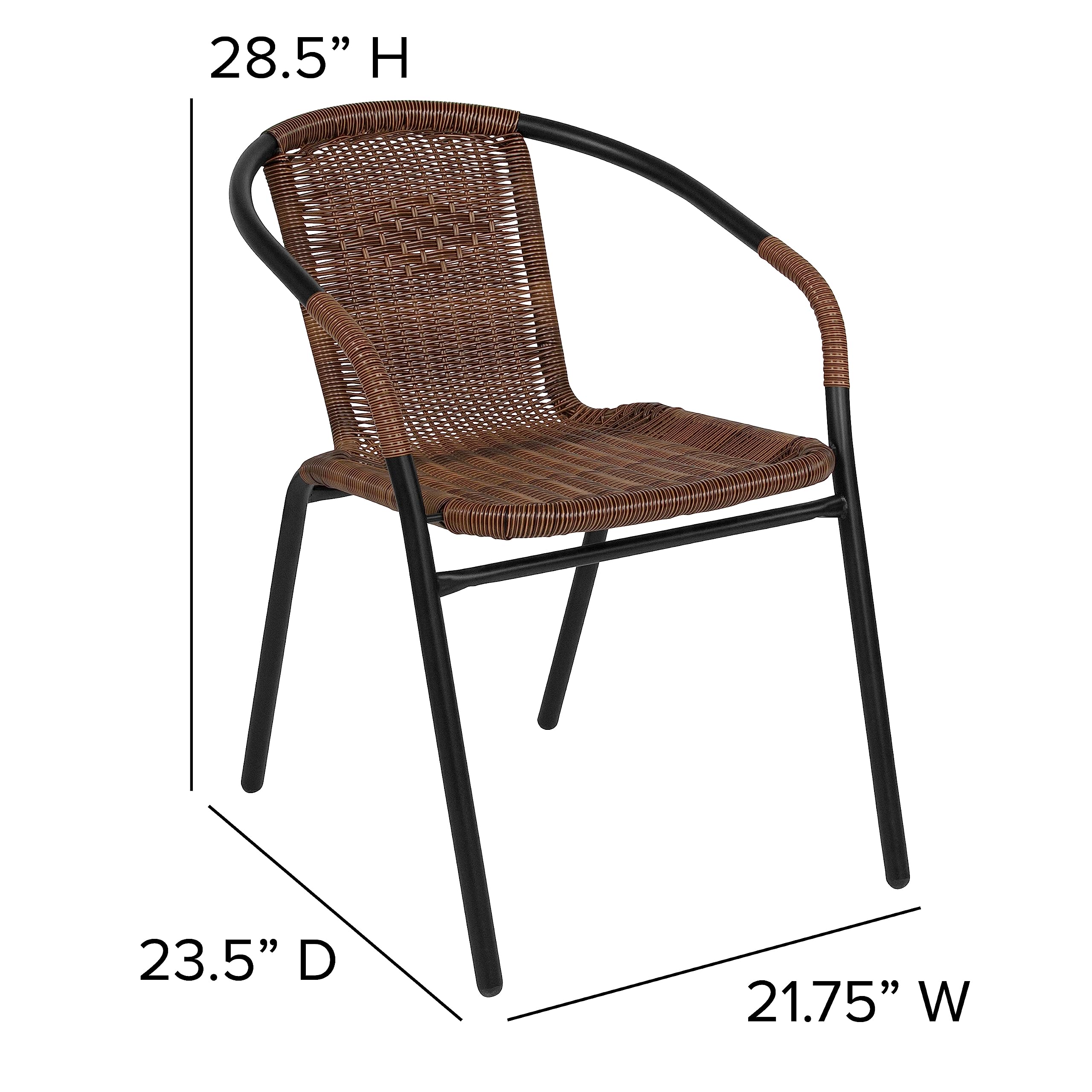 Flash Furniture Lila beside table showing size and scale benefit