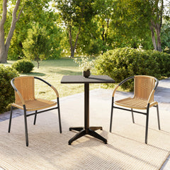 Flash Furniture Lila side profile with integrated arms showing ergonomic support