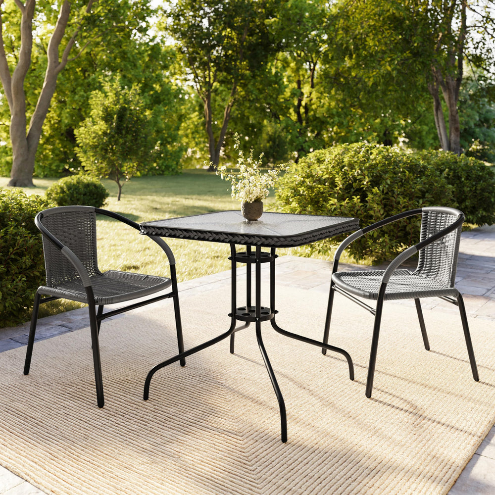 Flash Furniture side profile showing integrated arms and supportive back for comfort