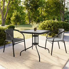 Flash Furniture side profile showing integrated arms and supportive back for comfort