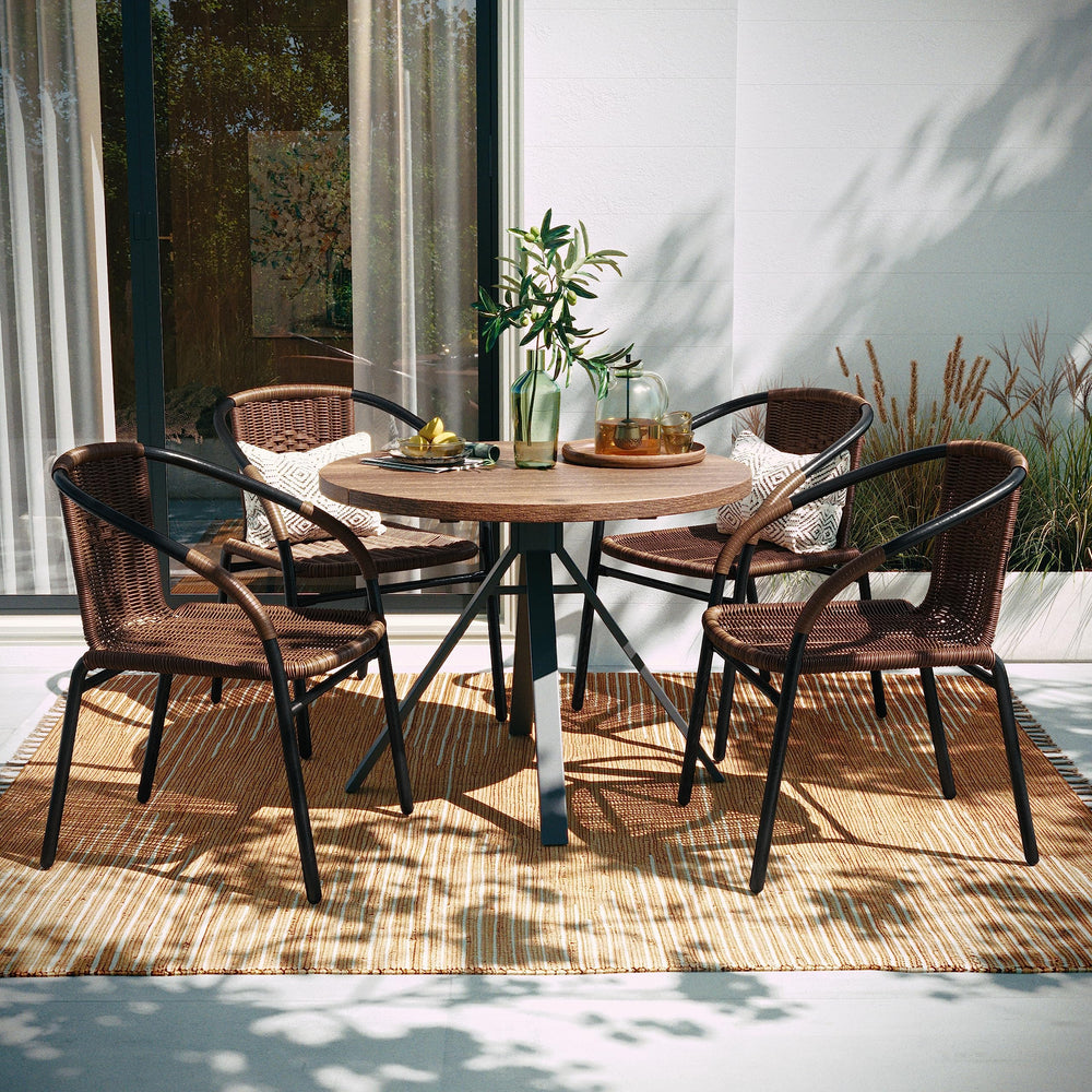 Flash Furniture Lila side profile highlighting ergonomic curve for comfort
