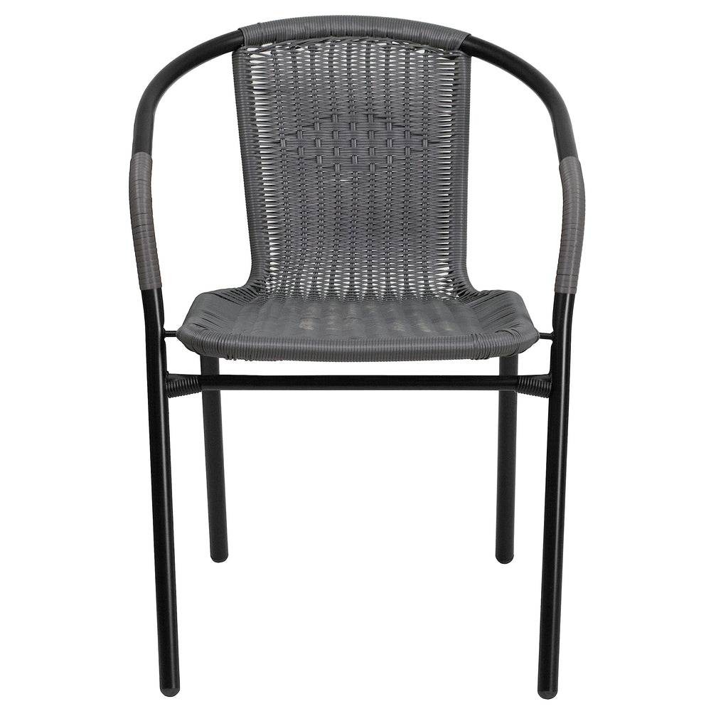 Flash Furniture stacked chairs demonstrating space-saving storage and efficient stacking