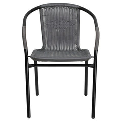 Flash Furniture stacked chairs demonstrating space-saving storage and efficient stacking