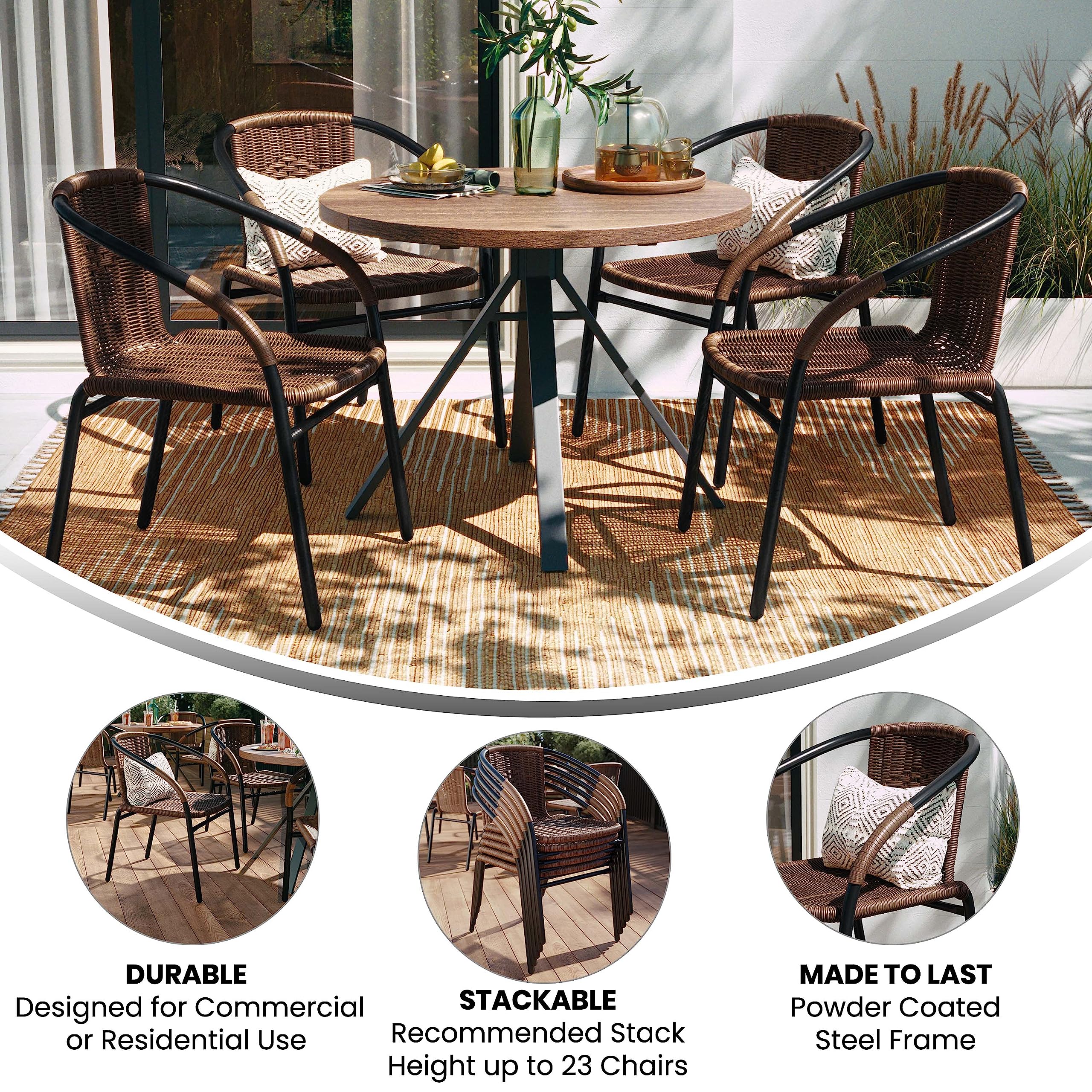 Flash Furniture Lila stacked chairs illustrating compact storage benefit