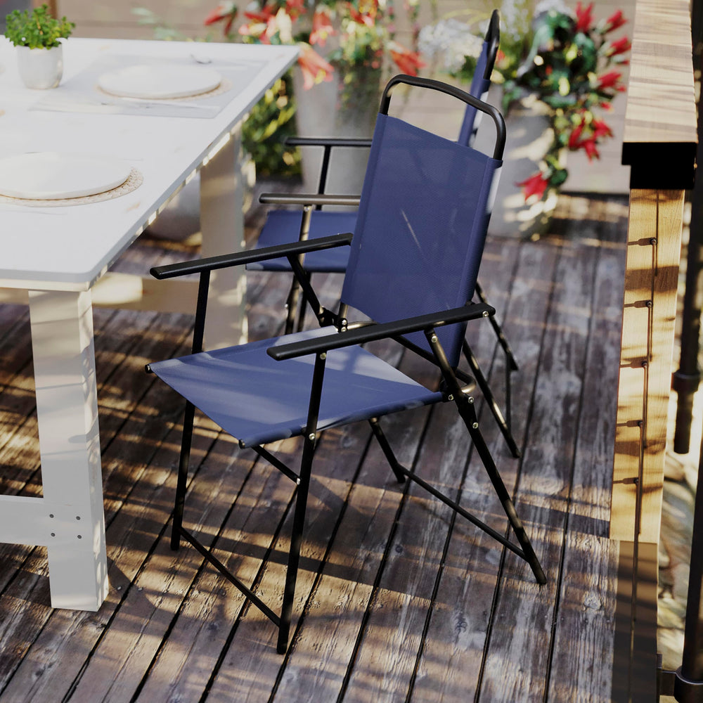 Flash Furniture pair in backyard showing comfortable outdoor seating setup