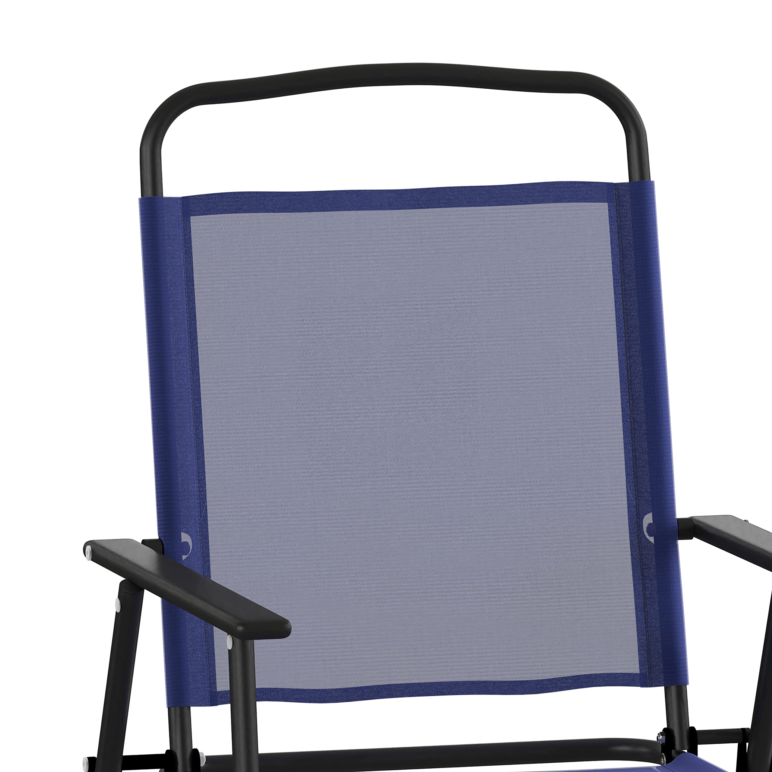 Flash Furniture chairs packed for transport showing lightweight portability