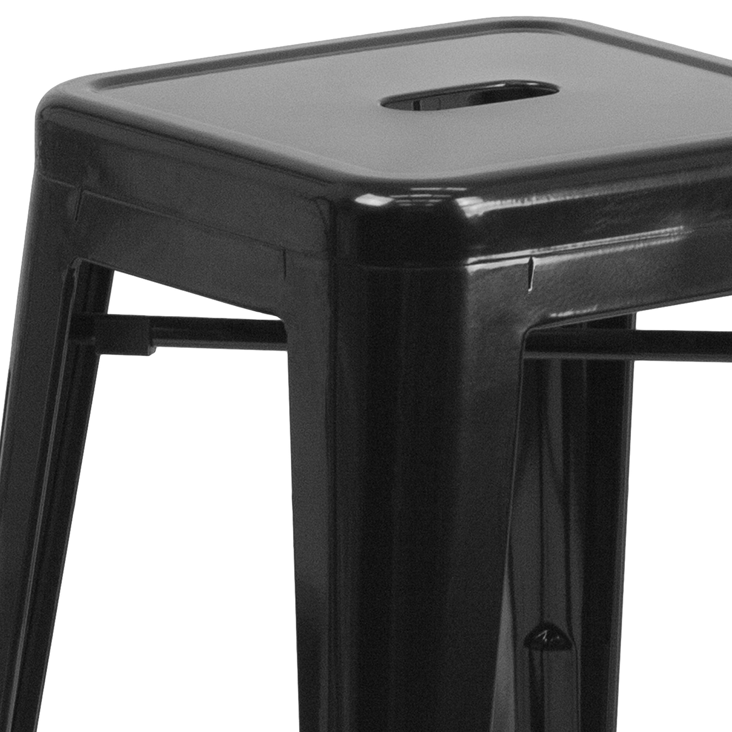 Flash Furniture barstool on patio with table showing weather-ready outdoor styling