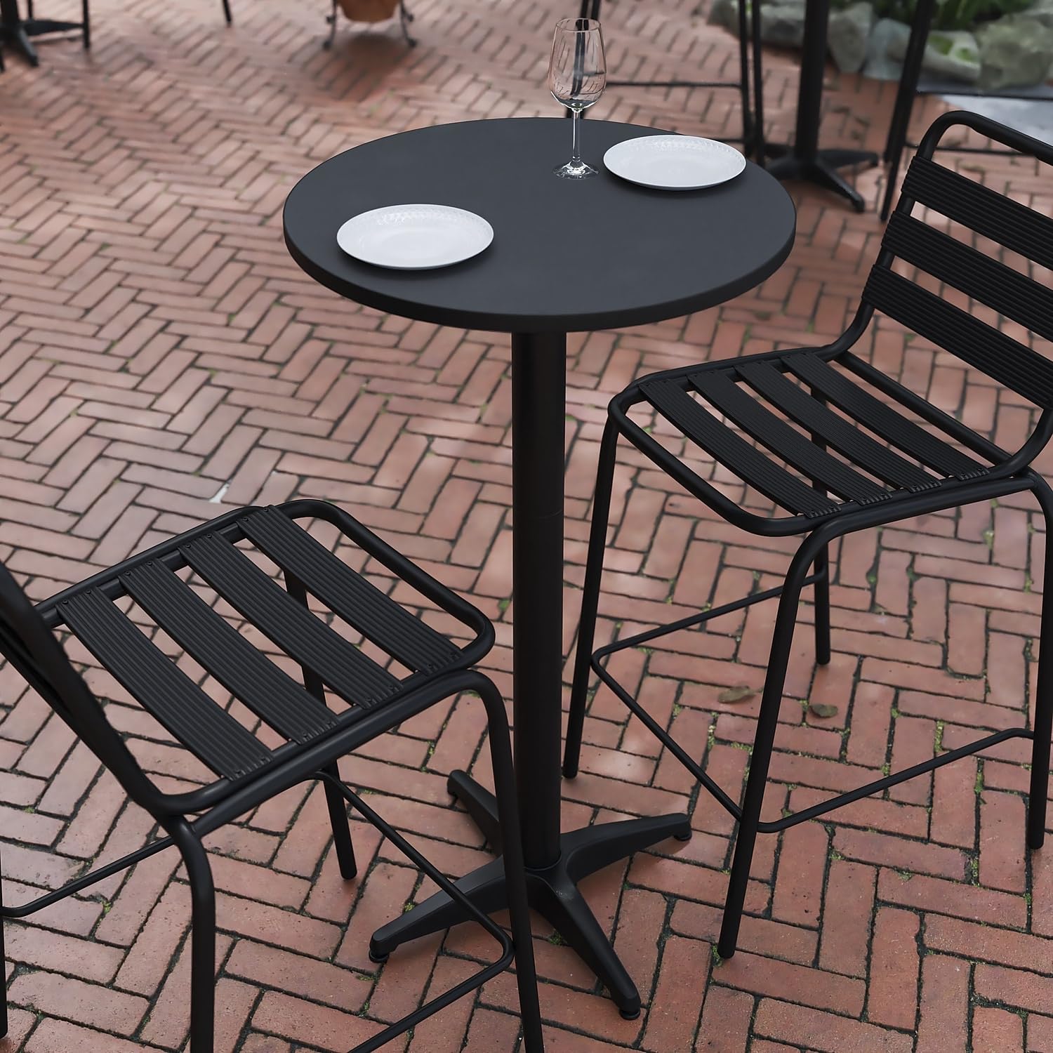 Flash Furniture patio lifestyle setup highlighting versatile indoor-outdoor use