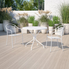 Flash Furniture rain-flower tabletop closeup displays decorative pattern and durable surface