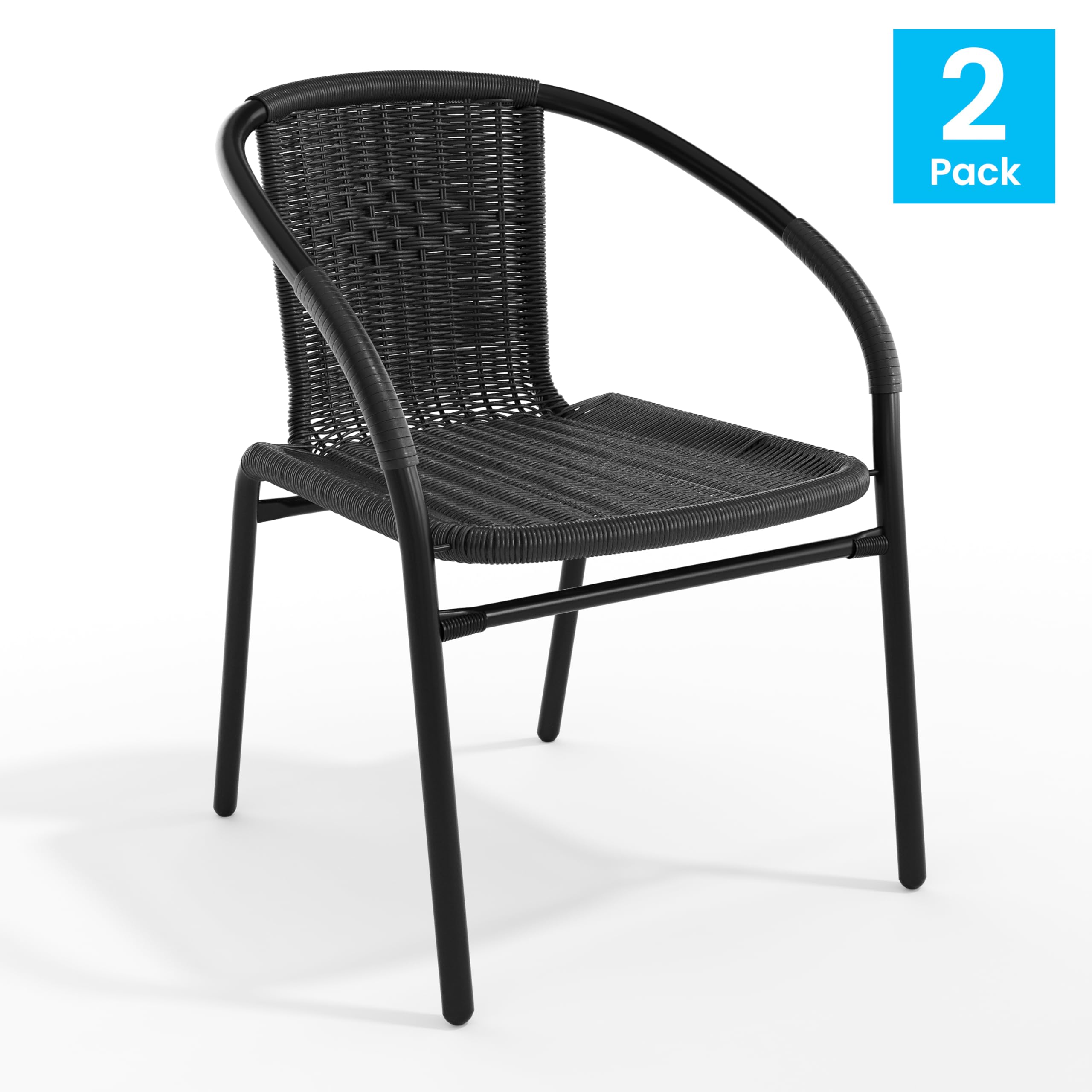 Flash Furniture side profile showing integrated arm-like back for comfort