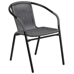 Flash Furniture side profile of chair and table showing ergonomic armrests and fit