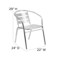 Flash Furniture stacked chairs demonstrating efficient storage and quick setup
