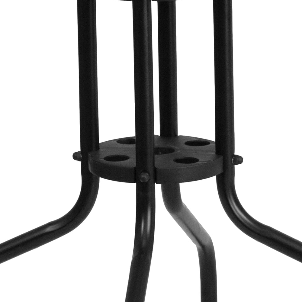 Flash Furniture table in patio setting showing weather-ready style for outdoor use