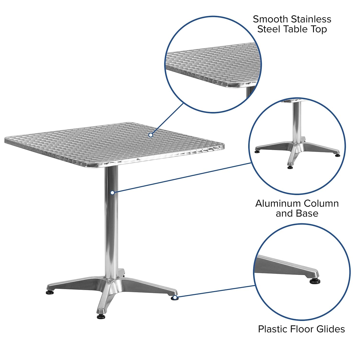 Flash Furniture table in patio setting demonstrating stylish outdoor dining