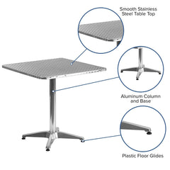 Flash Furniture table in patio setting demonstrating stylish outdoor dining