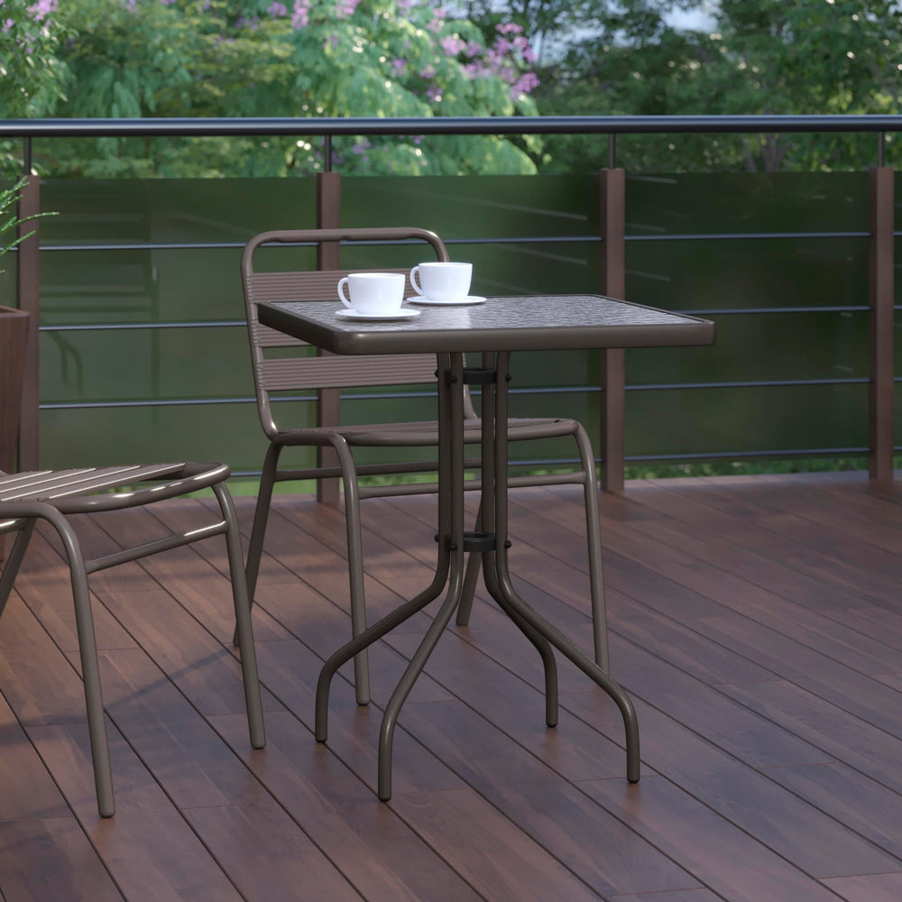 Flash Furniture table with two chairs in use benefit: comfortable dining for two