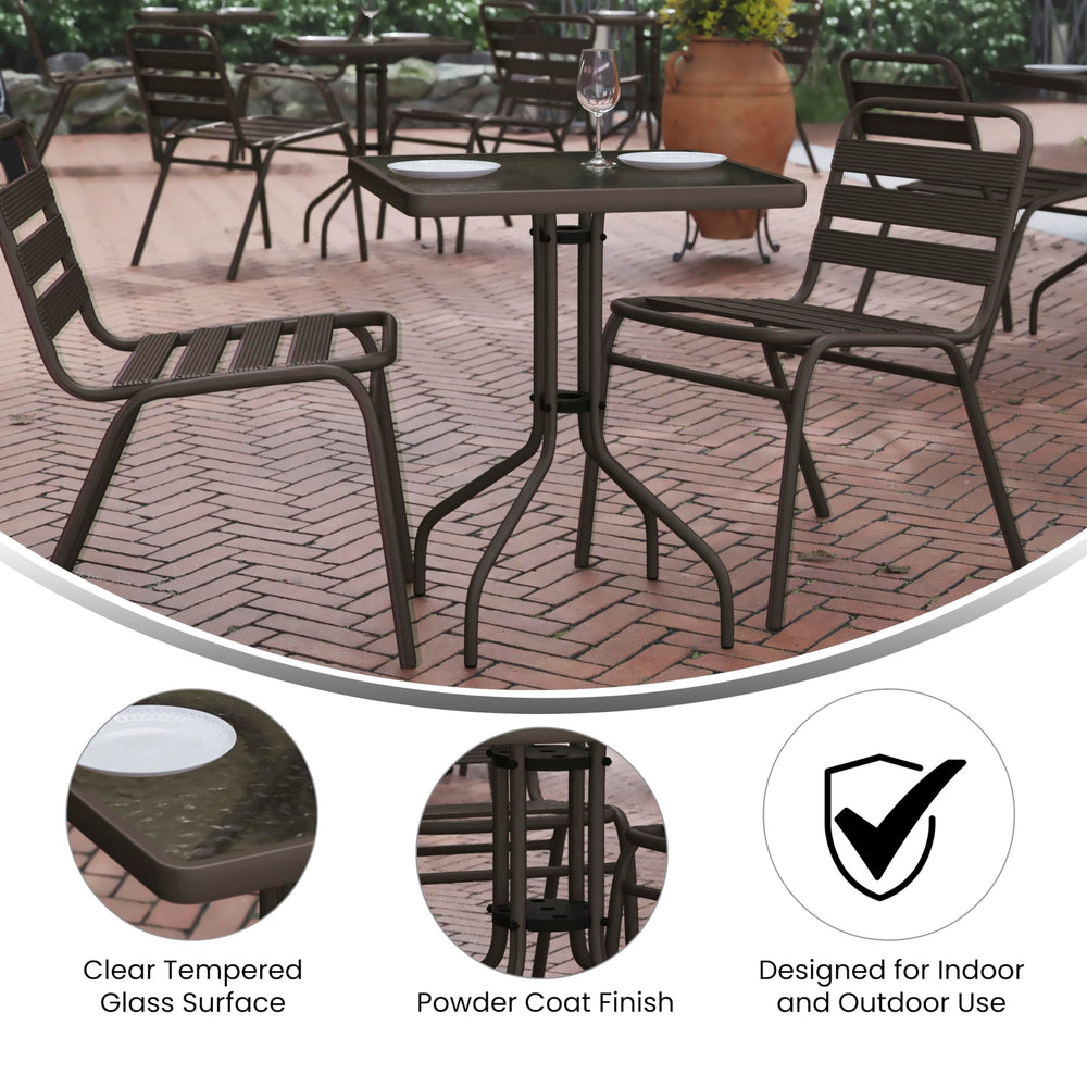 Flash Furniture tempered glass edge detail benefit: durable 5mm construction