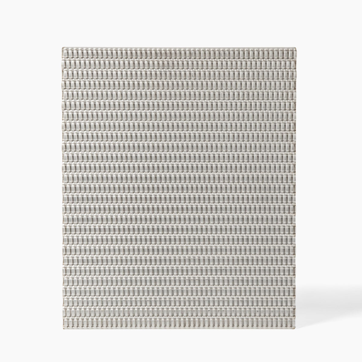 FlavrQ front view of stainless steel grid insert showing sleek fit and easy installation benefit