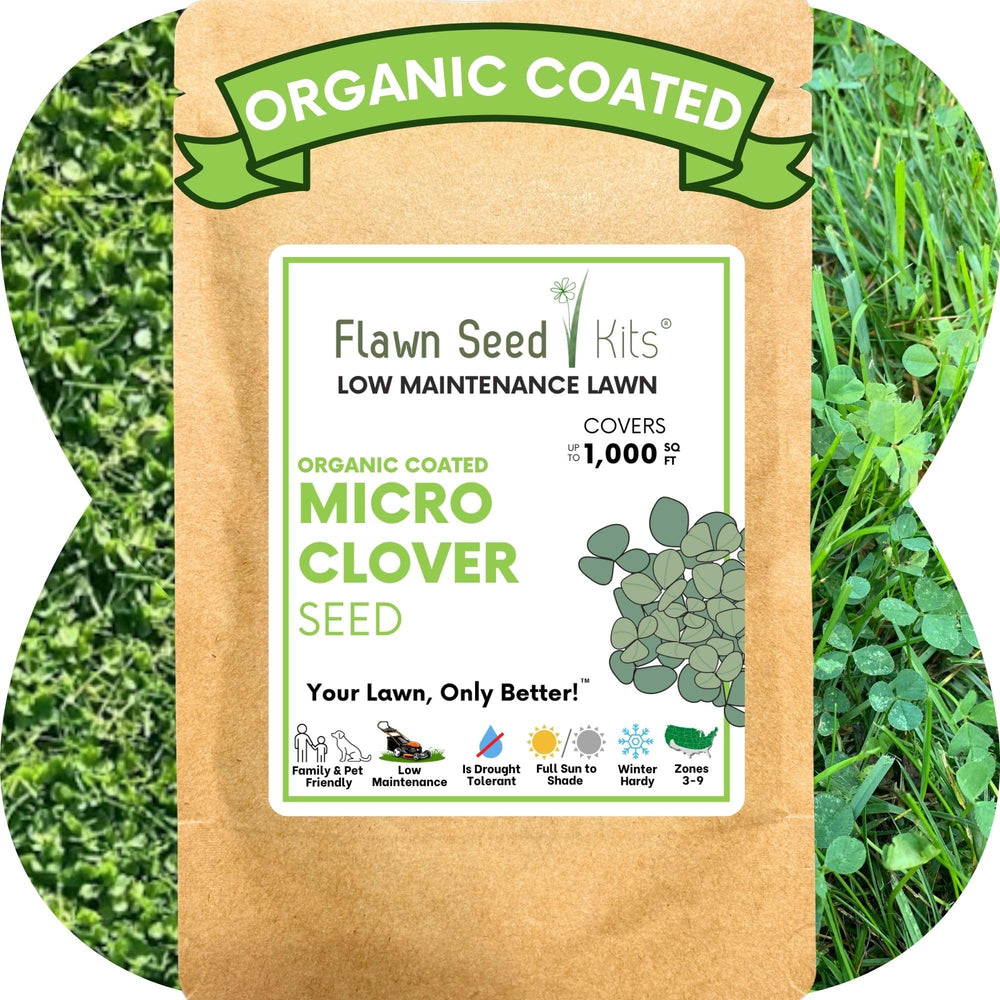 Flawn Seed Kits front packaging showcasing product and coverage benefits