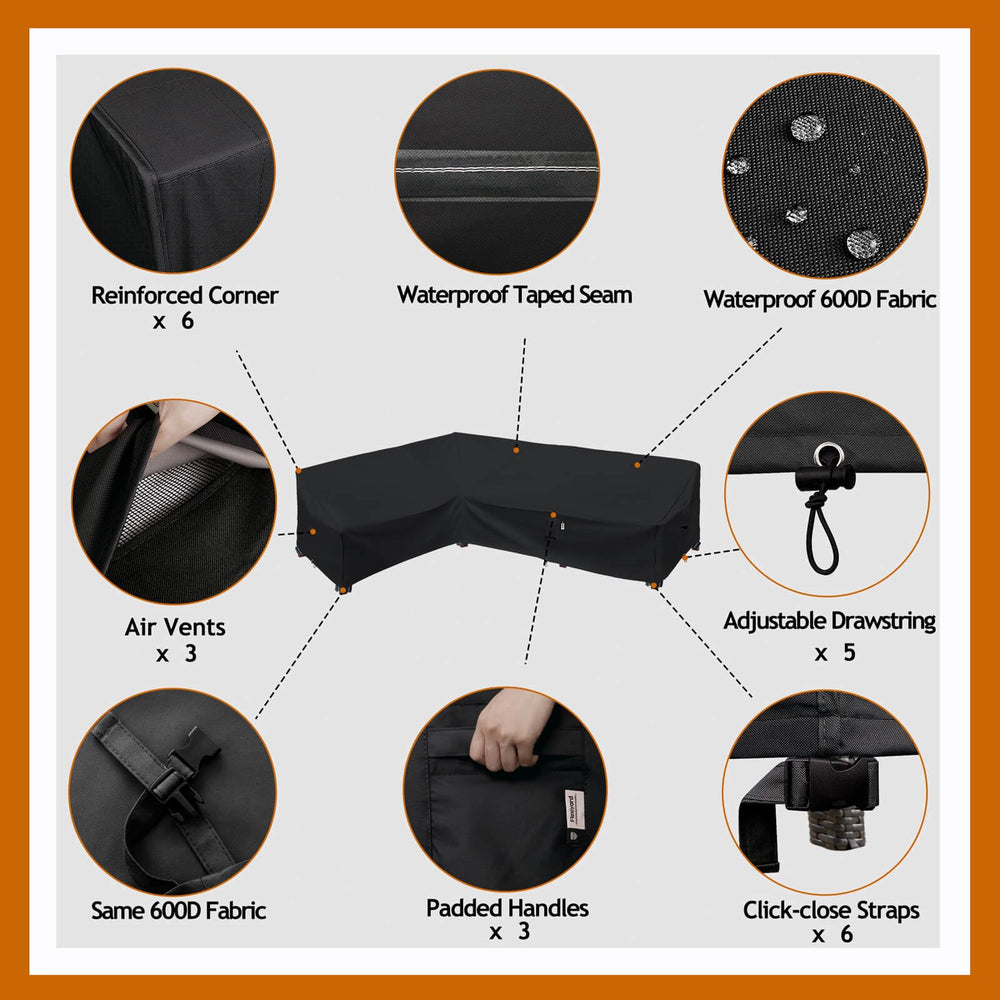 Flexiyard fabric close-up shows 600D texture and durable weather protection