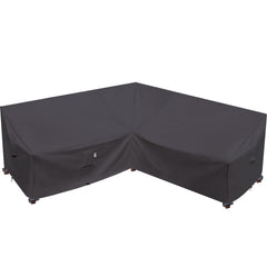Flexiyard front view of storm grey cover showing full protection benefit