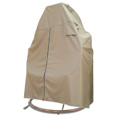 Flexiyard front view of covered egg chair showing full protection and neat fit