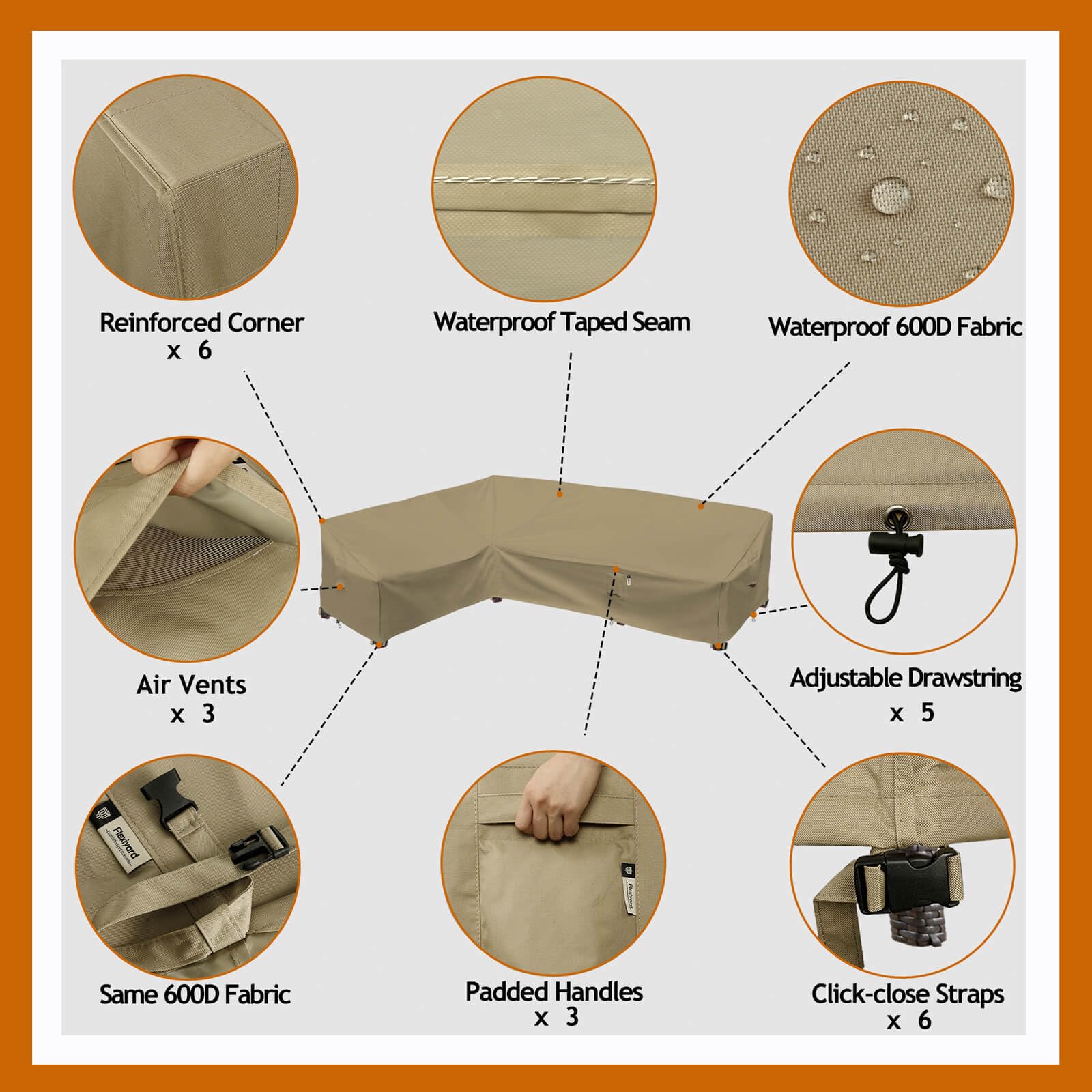Flexiyard padded handle and strap detail for easier fitting