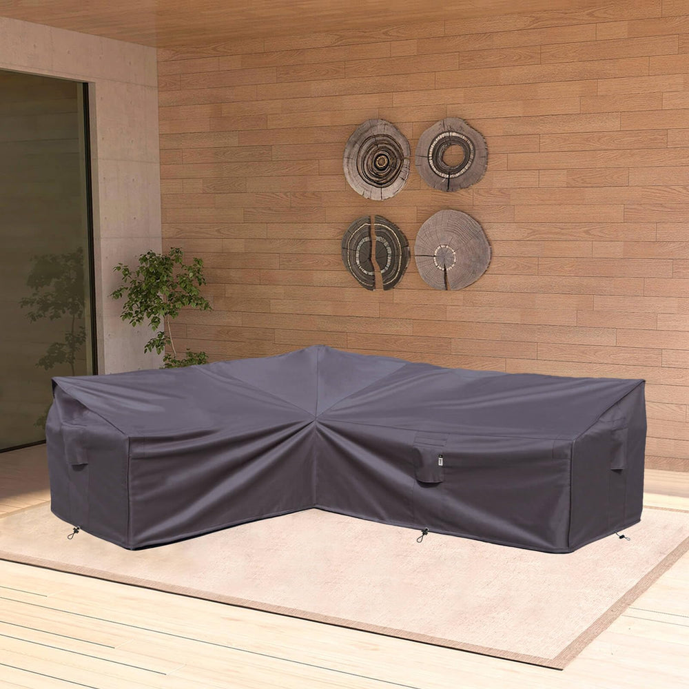 Flexiyard padded handle at corner enables easier removal and placement