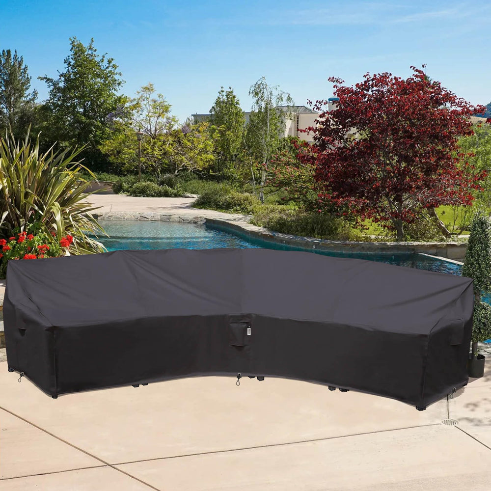 Flexiyard cover beside measuring tape illustrating fit and sizing clarity