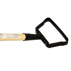 Flexrake hardwood handle detail highlighting 54-inch reach and comfort