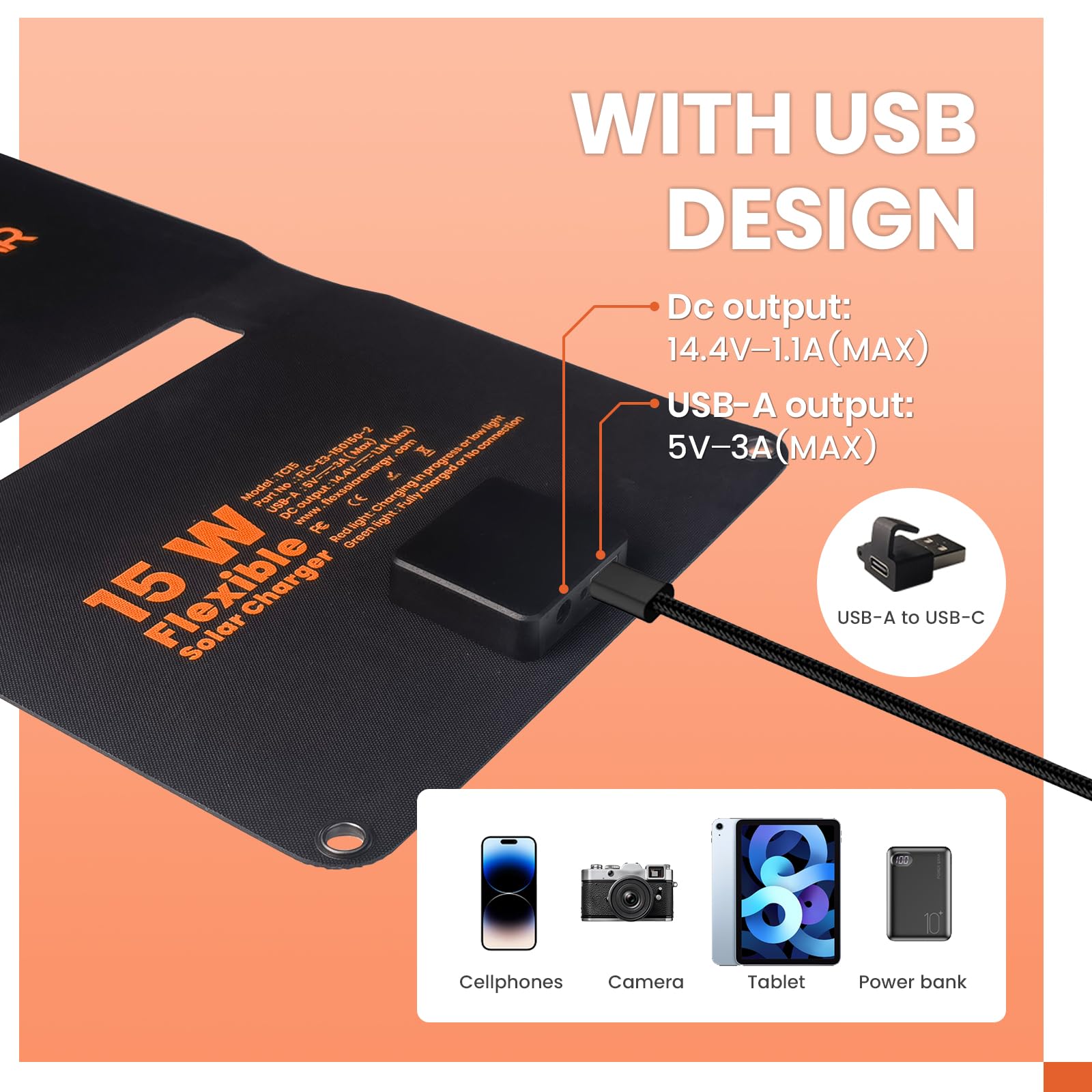 FlexSolar plugged into car OBDII port showing hands-free battery preservation